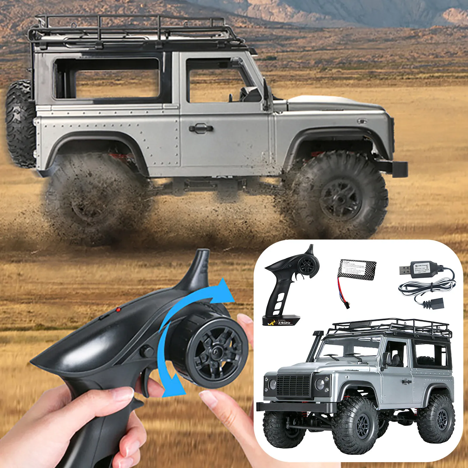 

High Speed Retrofit Electric Wireless Control Simulation Car Pickup Rc Car 1:10 2.4g 4wd Shock Absorber Off Road Vehicle