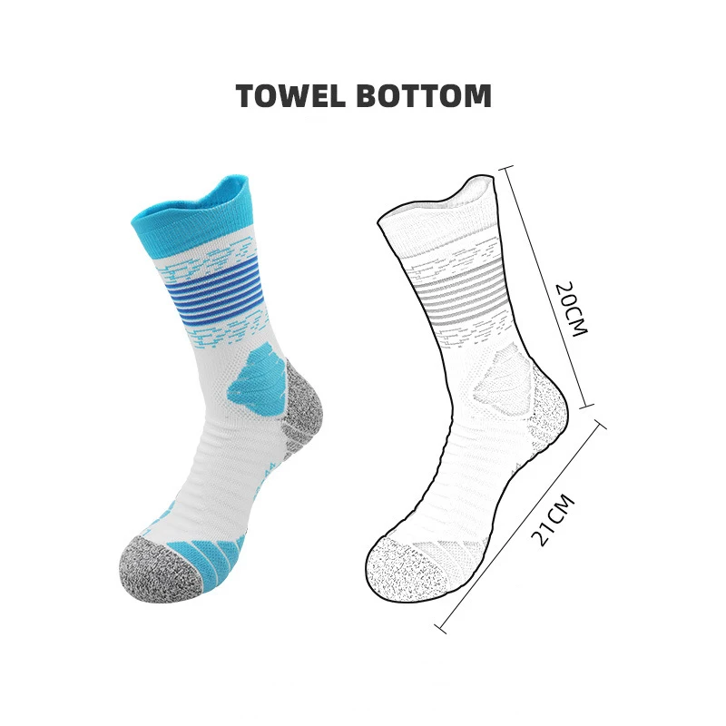 Basketball Ball Men Sock Sports Breathable Women Compression Running Riding Cycling Knee high Basketball Biking Hockey Soccer