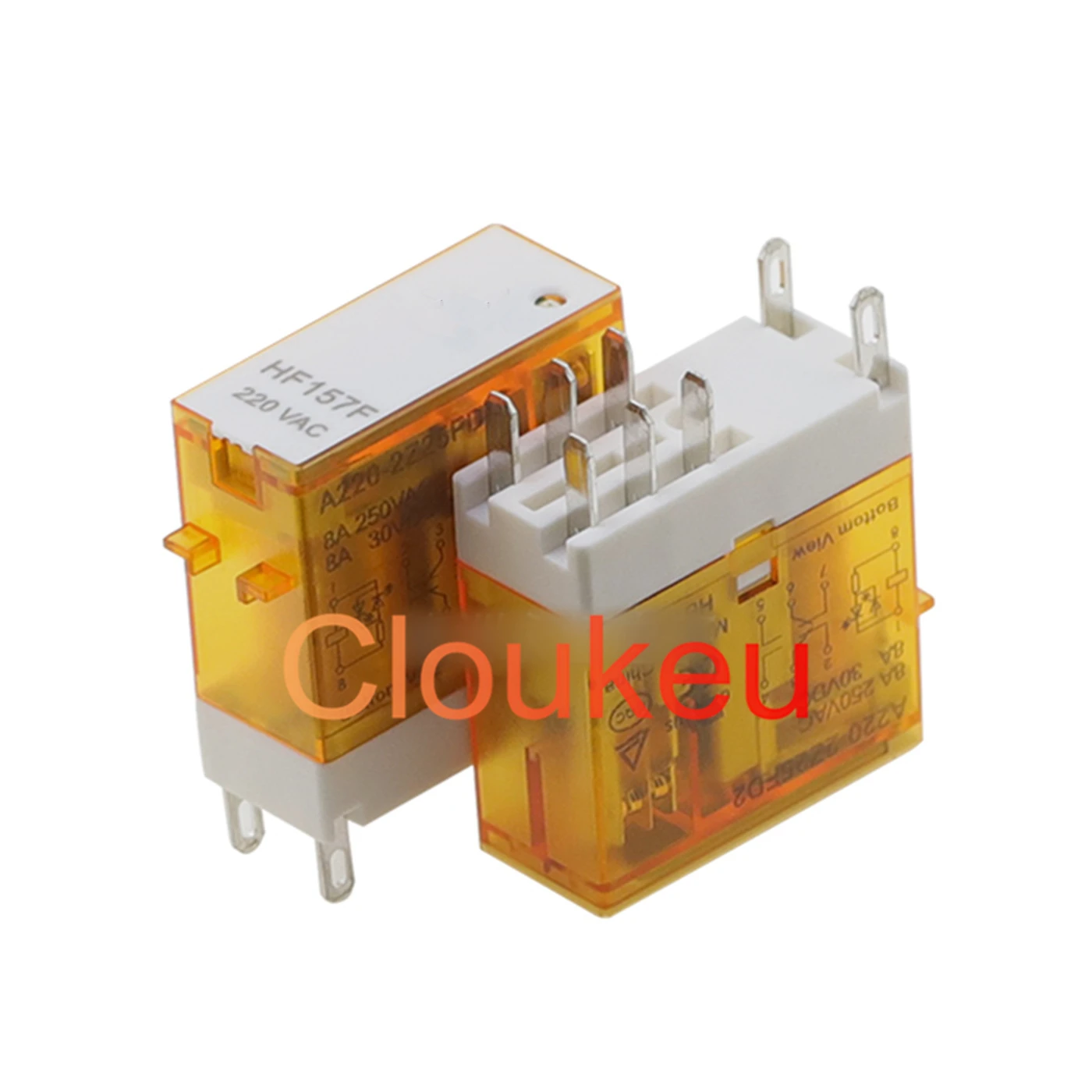 Реле HF157F-24 24VDC 220AVC 8A 8pin светодиодный без кнопок