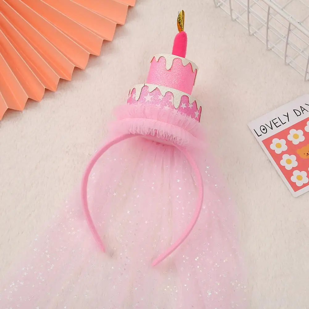 

Portable Birthday Headband Boys Girls Hairband Ornamental Birthday Party Hat Soft Hairband Create Atmosphere