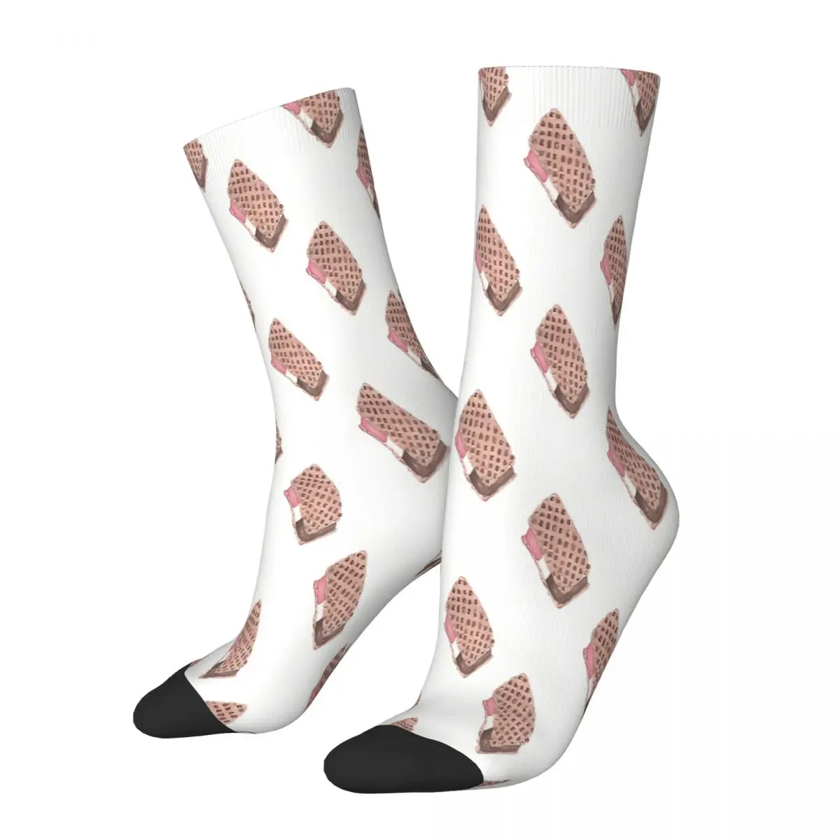 Ice Cream Sandwich Dessert Socks Male Mens Women Winter Stockings Hip Hop