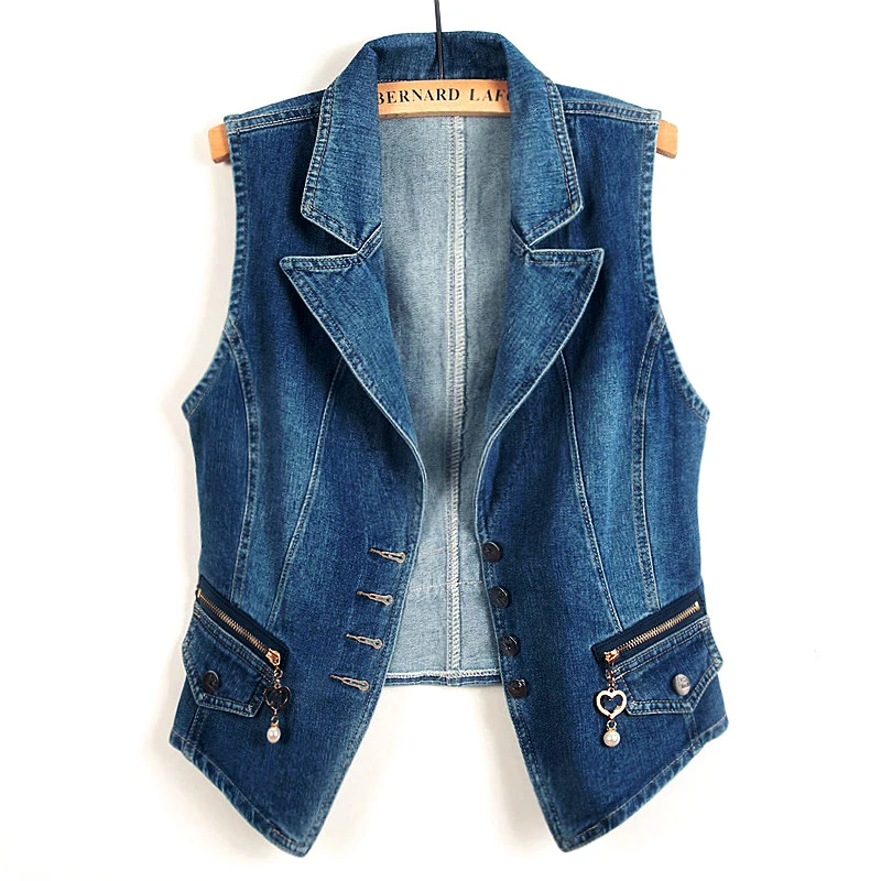 Женский джинсовый жилет