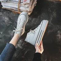 womens canvas shoes 2022 european and american summer new thick soled womens high top canvas shoes