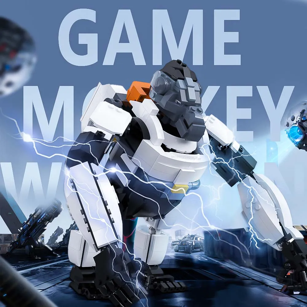 

882pcs Gorila Toys for Boys Micro Building Blocks Overwatchtv Children winsterty Educational Legos Construction Boy Child Toy