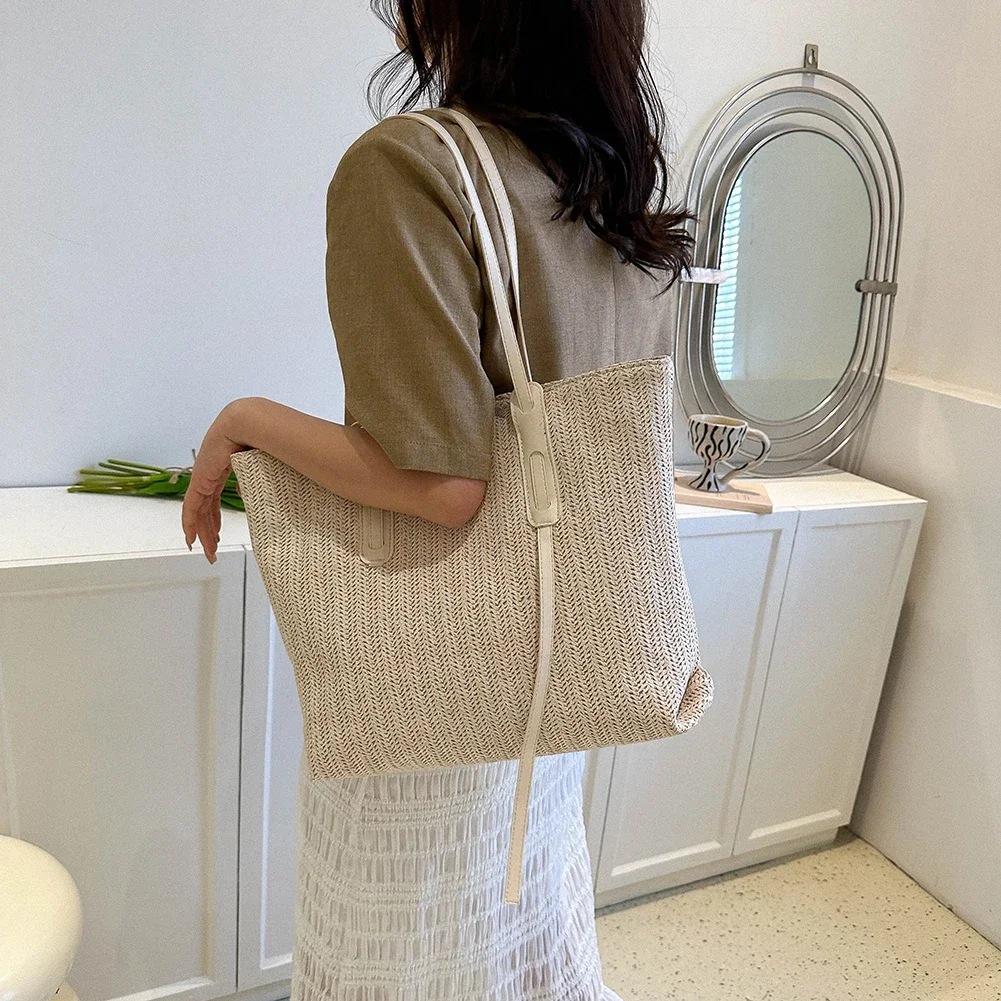 Повседневная одежда Grote Capaciteit Handtassen Nieuwe Mode Strand Vrouwen Schouder Eenvoudige Boodschappentas