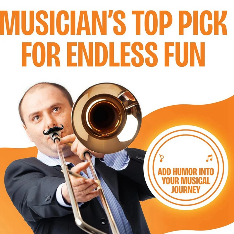 Комплект из 2 усов на клипсе для тромбона с защитным чехлом Усы прочными ручками