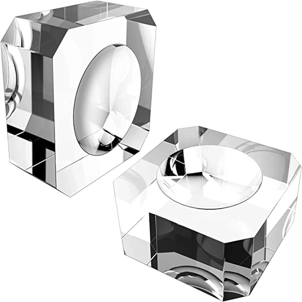 

Pack Square Crystal Ball Stand, 35 mm Clear Crystal Ball Base for Display 60 mm to 90 mm Crystal Balls, Marbles