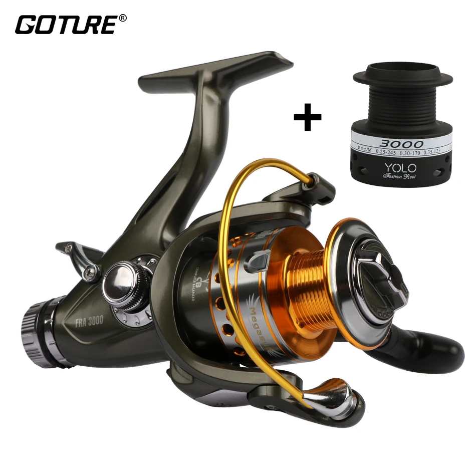 

Goture 10BB Carp Reel 5.1:1Feeder Metal Spinning Fishing Reel 3000-6000 Front and Rear Drag System Sea Fishing Reel+Extra Spool