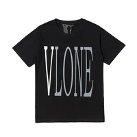 vlone classic letter reflective large v printed mens and womens same loose casual hip hop short sleeve t shirt