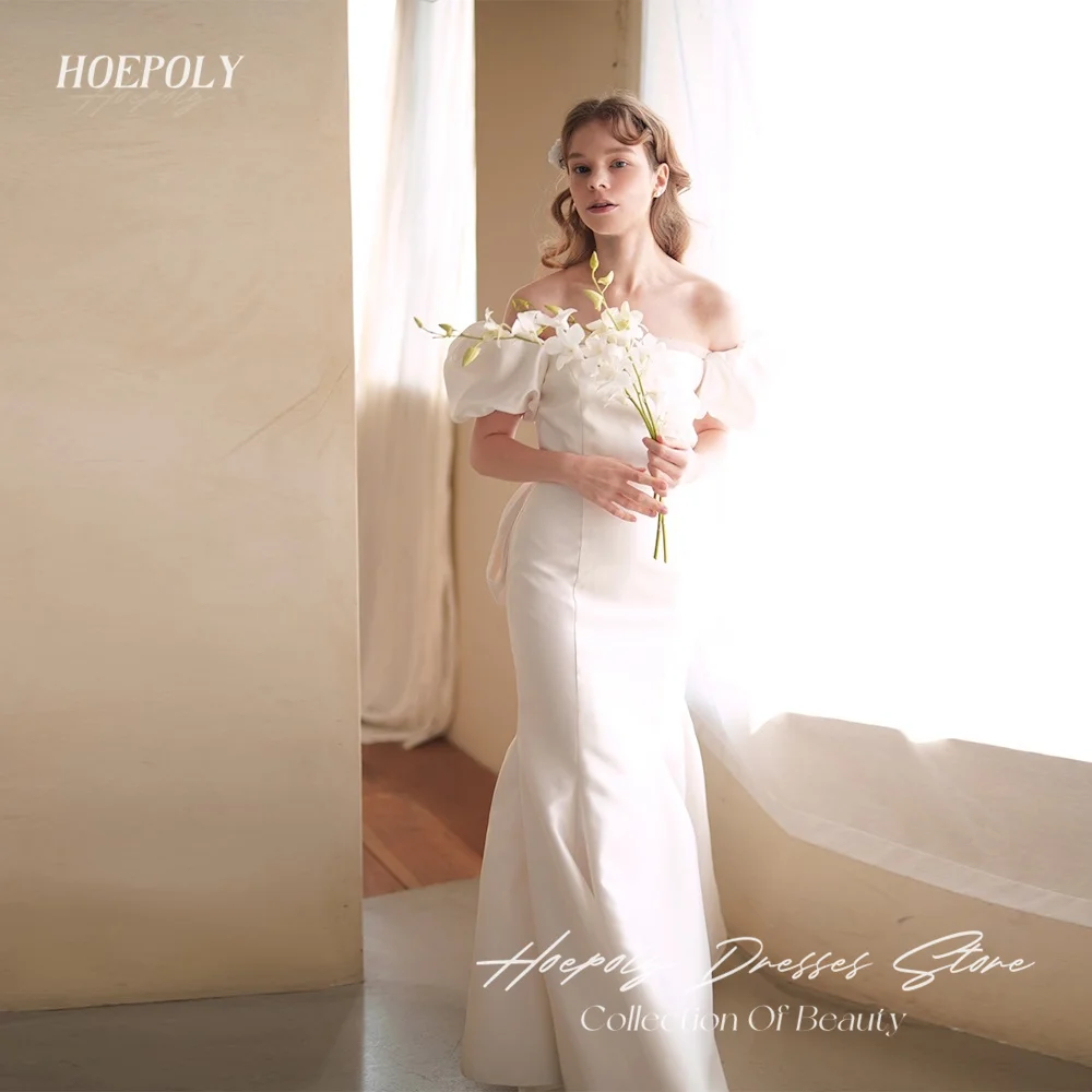 

Платье свадебное с вырезом лодочкой и бантом на спине, в пол