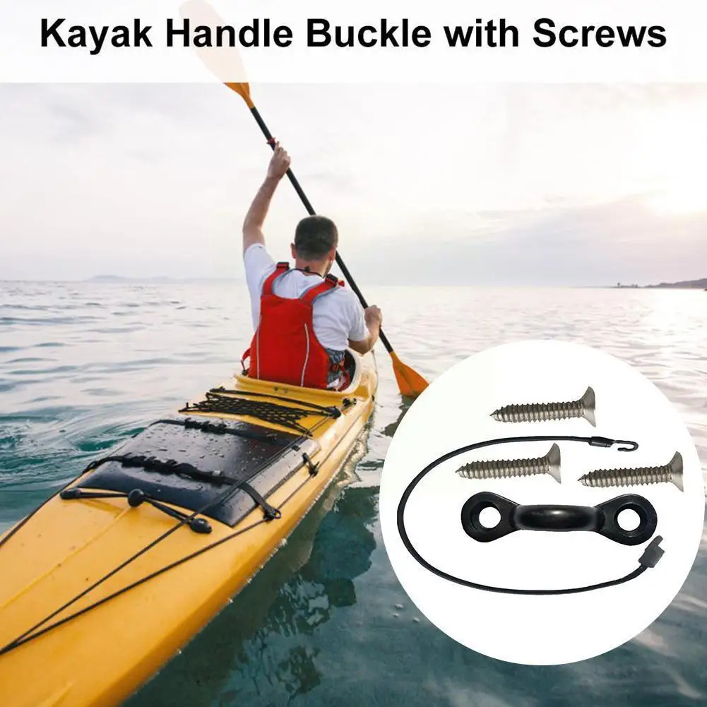 

1 Pc C Type Deck Rope Buckle Kayak Humpback Handle Buckle Tie Boat With Board Screw Loops Accessory Rigging Kit B1j3