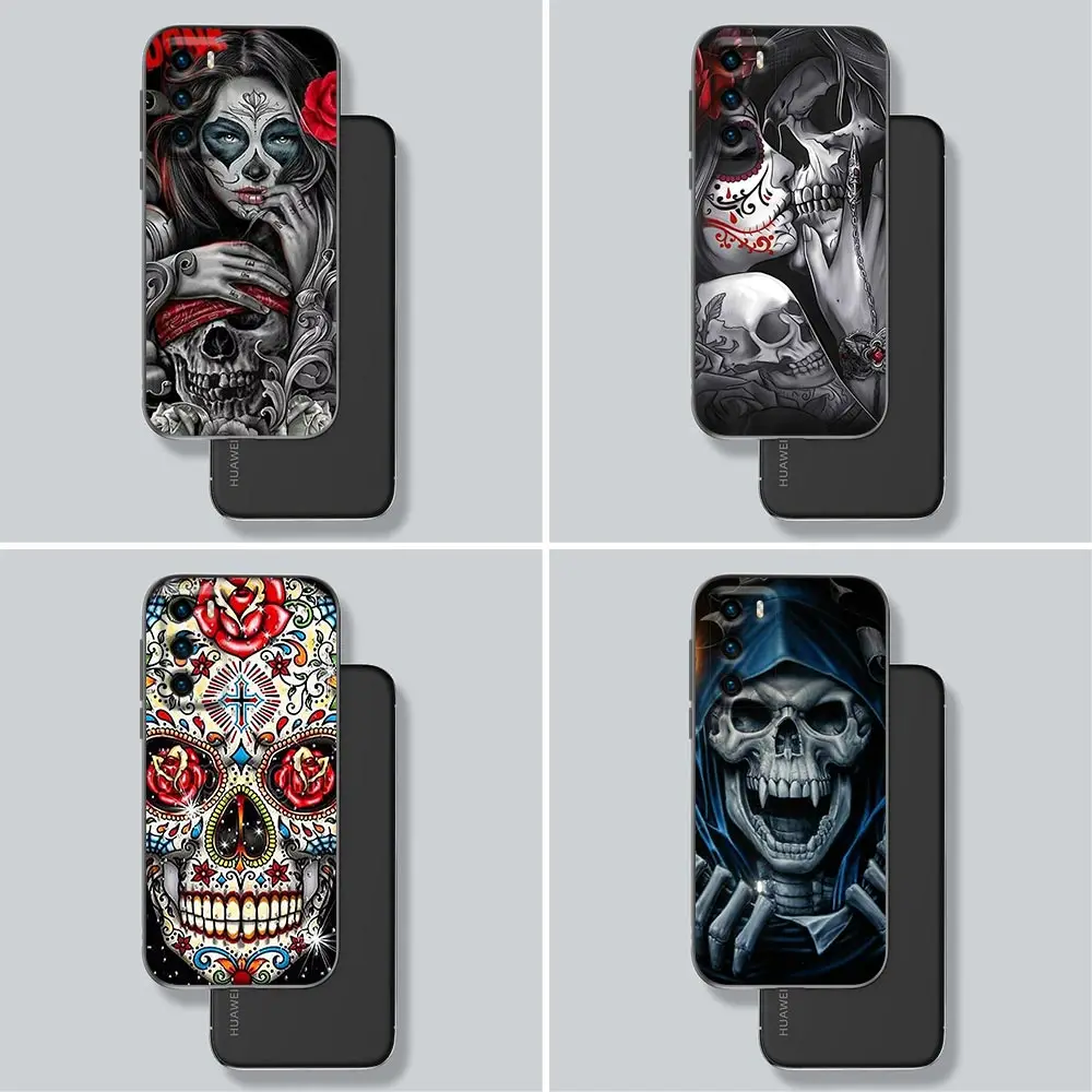 

The God Of The Skeleton Phone Case for Huawei P10 P20 P30 P40 P50 P50E P Smart 2021 Pro Lite 5G Plus Soft Silicone Case