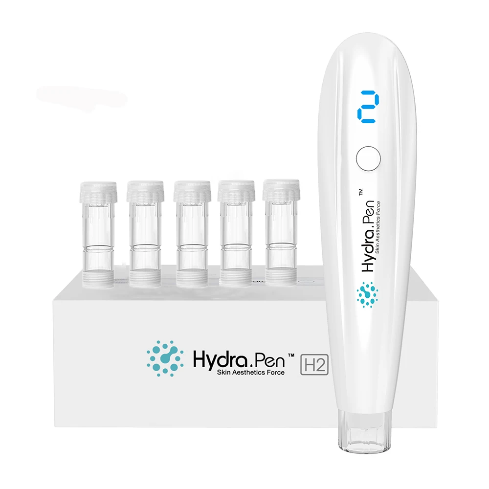 Microneedling Pen Hydra Pen H2 Professional Dermapen Automatic Application Derma Stamp with 7Pcs Cartridges Skincare Nano Needle