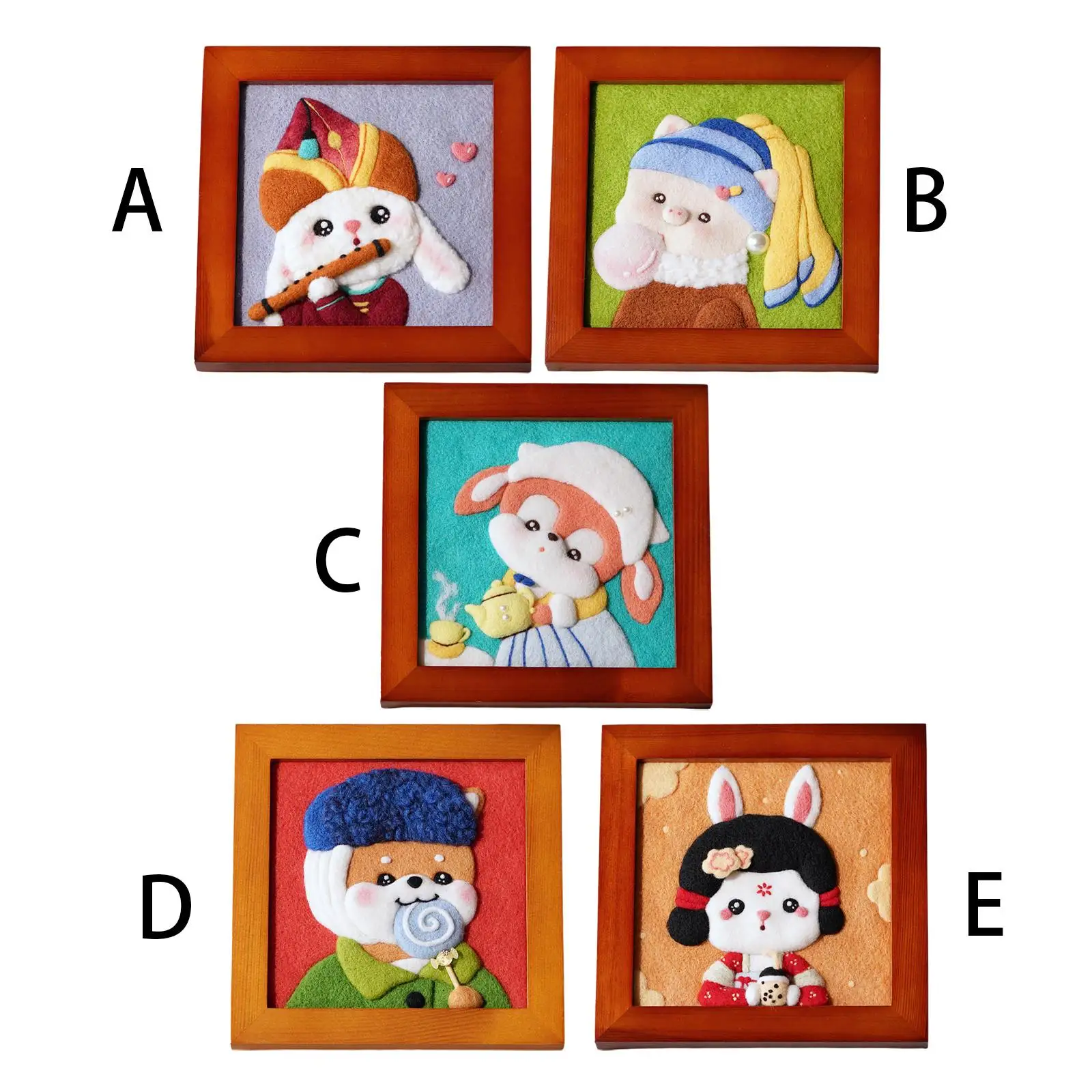 

Набор из шерстяной иглы и войлока, подарок, украшение «сделай сам» с пенным ковриком, милый набор для начинающих