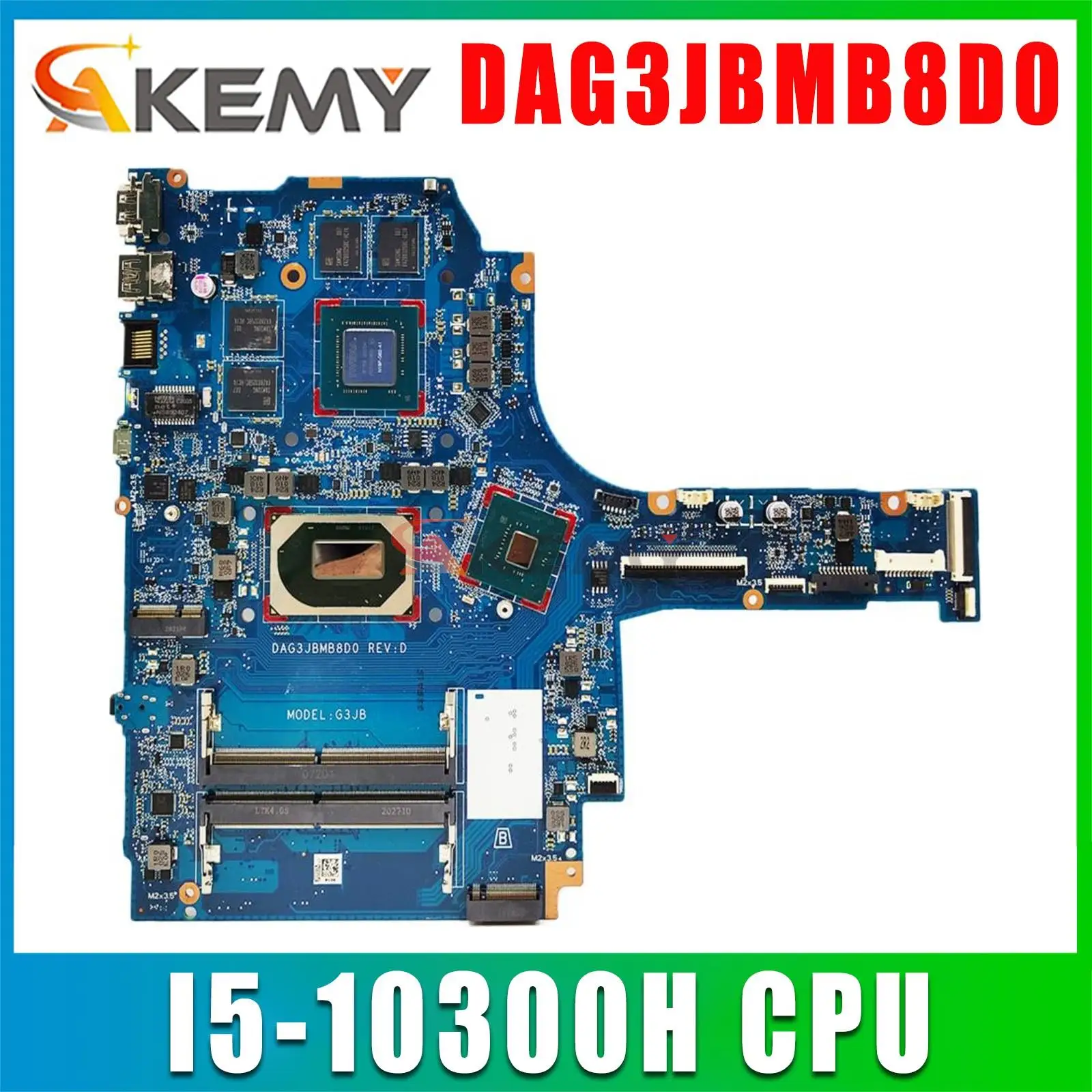 

M02034-601 With SRH84 i5-10300H CPU Mainboard For HP 16-A Laptop Motherboard DAG3JBMB8D0 N18P-G62-A1 GTX1650Ti 100% Full Tested