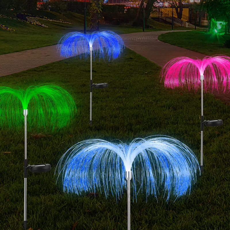 Светодиодный садовый фонарь на солнечной батарее меняющий цвет RGB уличное