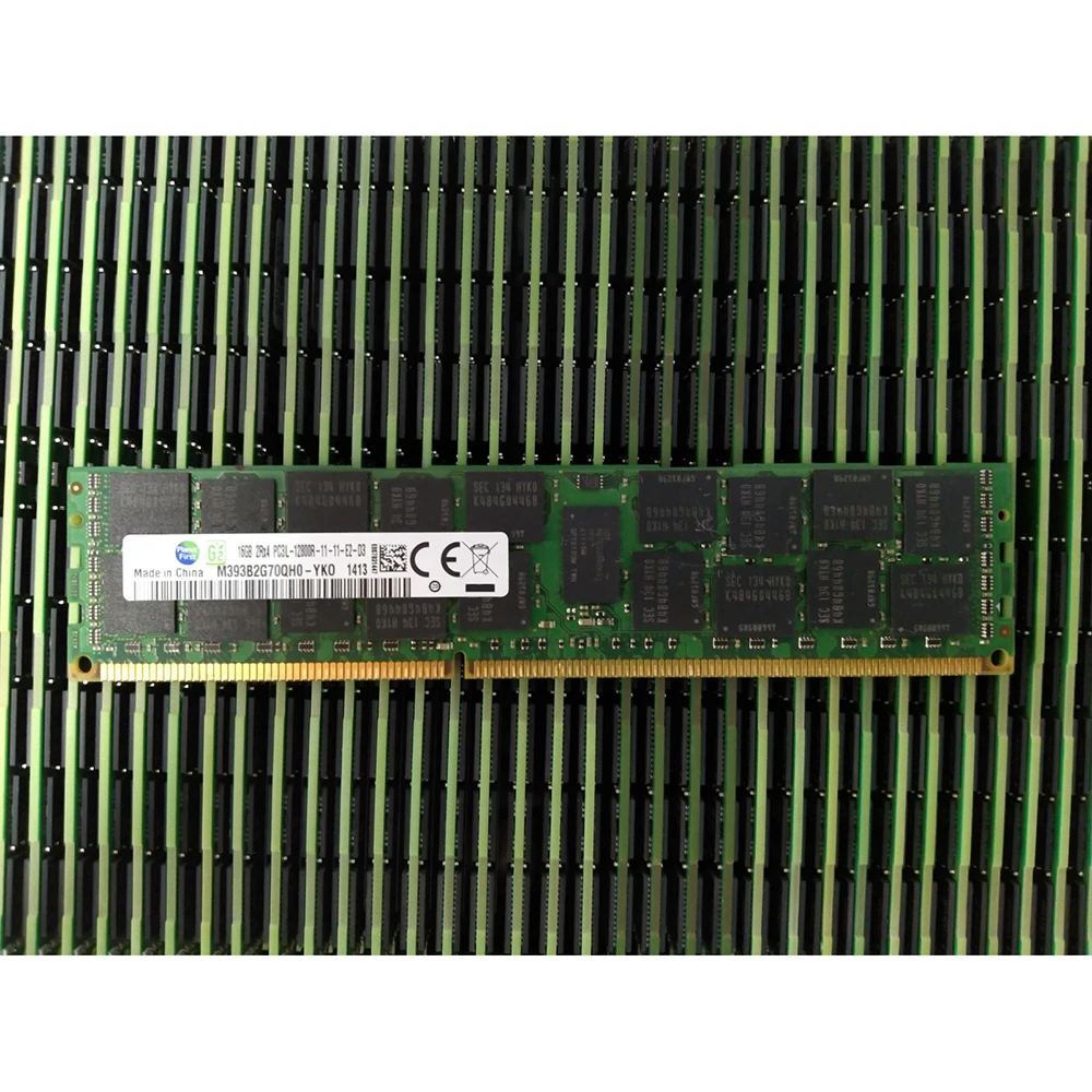 1 шт. для Samsung RAM M393B2G70QH0-YK0 16G 16 ГБ 2RX4 DDR3L PC3L-12800R 1600 REG серверная память