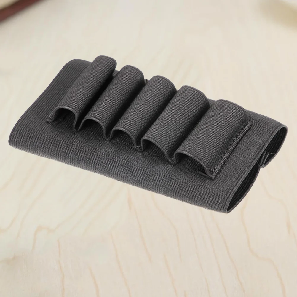 

Shooter's Shell Pouch Cartridge Stock Holder Carrier Pouch Portable 5-Cell Cartridge Bag(Black)