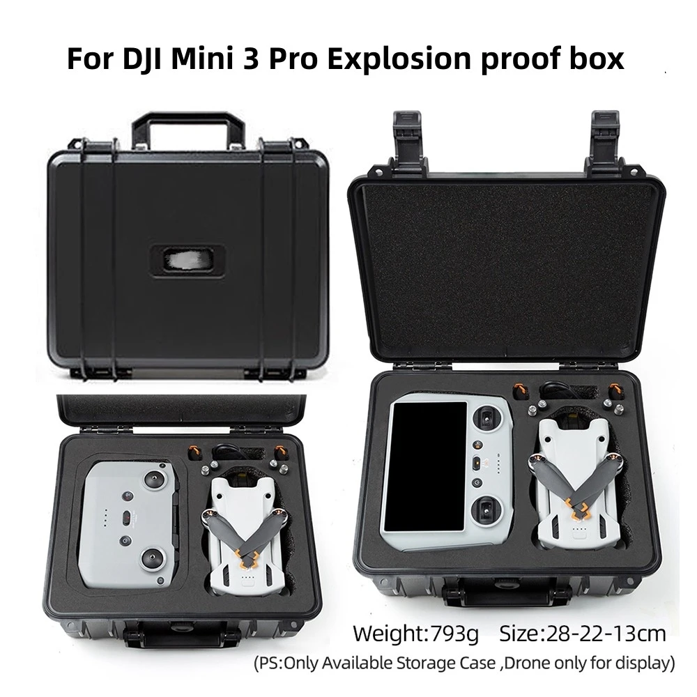 

Жесткий Чехол для DJI Mini 3 PRO переносной чехол для хранения, взрывозащищенный чехол для переноски, аксессуары для контроллера RC