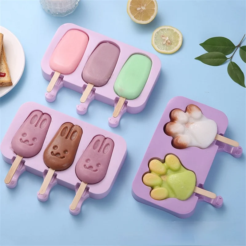 

3 Piece Ice Cream Silicone Mold Set DIY Handmade Popsicle Ice Cream Making Supplies Ice Cream Making Mold Ice Tray Ice Mold Tool