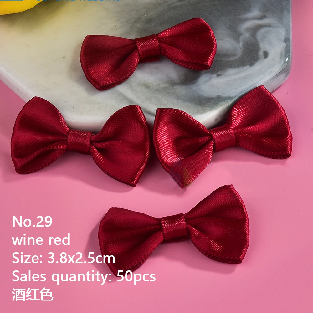 

Мини-банты атласные 3,8x2,5 см 50 шт.