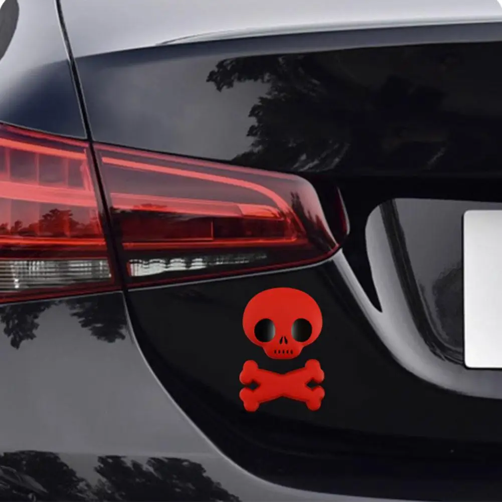 

1 Pcs Alloy Fashion Car Sticker Mini Cute Ghost Skull Badge Motorcycle Skeleton Car Crossbone Emblem Styling Auto Decal W1R4