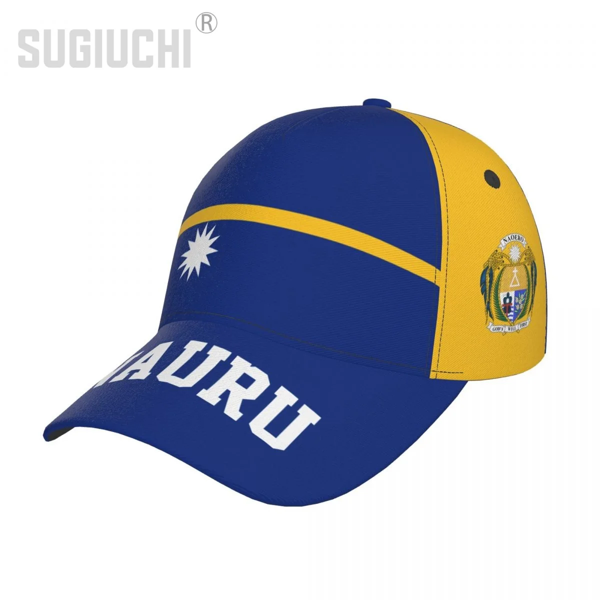 Unisex Nauru Flag Nauruan Adult Baseball Cap Patriotic Hat for Soccer Fans Men Women