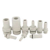 1pc 18 14 38 12 34 male thread to 6 8 10 25mm pom pagoda barbed connector soft pipe joint plastic tech hose fitting