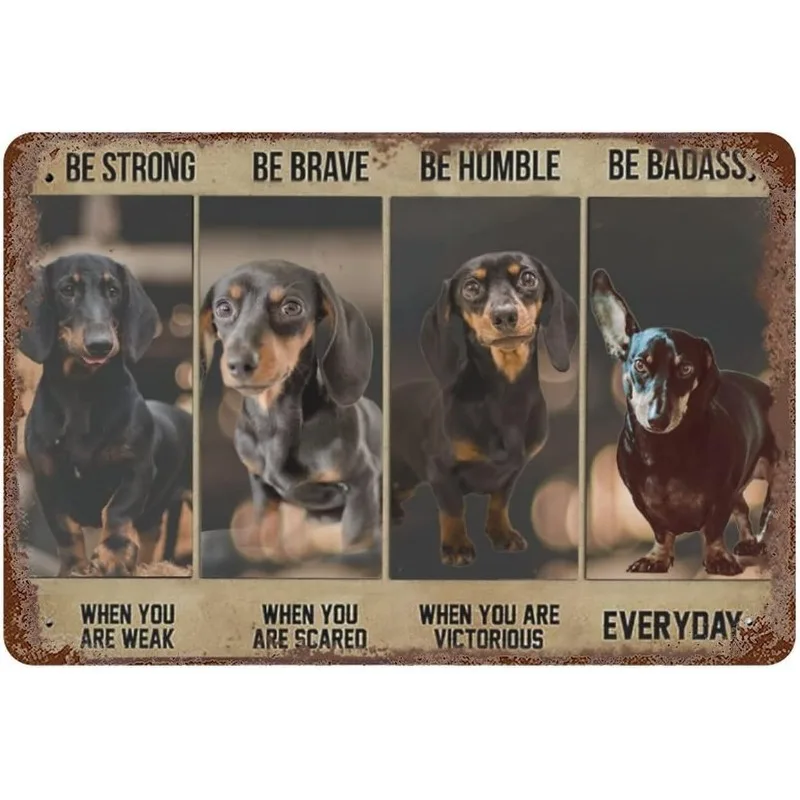 

Металлический жестяной знак в стиле «такса»