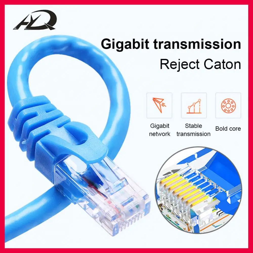 

J45 Network Cable For Modem Router Cable Ethernet Durable Rj45 Cat6 Lan Cable High Speed 1000mbps Cca-copper Clad Aluminum