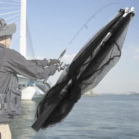fishing gear aluminum alloy automatic triangular folding net copy net head fish accessories fishing essentials small mesh