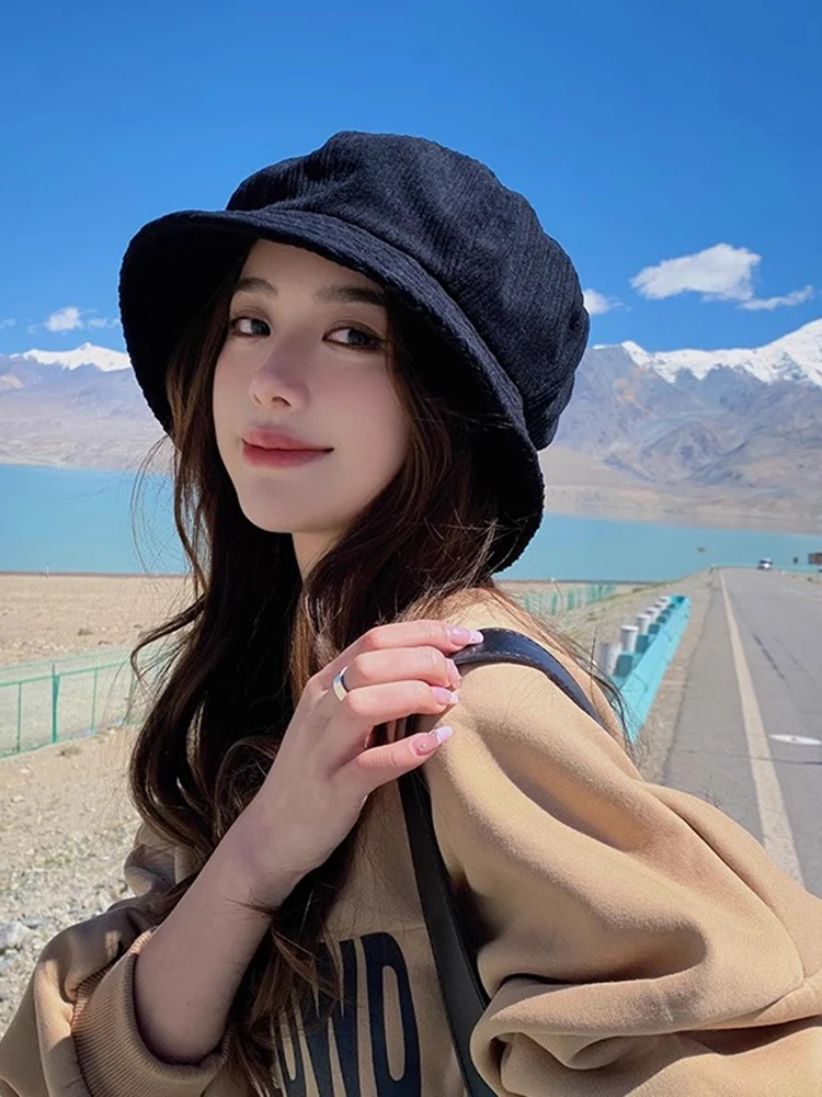 Binyou Black Big Head Circumference Fisherman Hat Female Winter New Korean Sle Versatile Make Your Face Look Smaller Japan ...