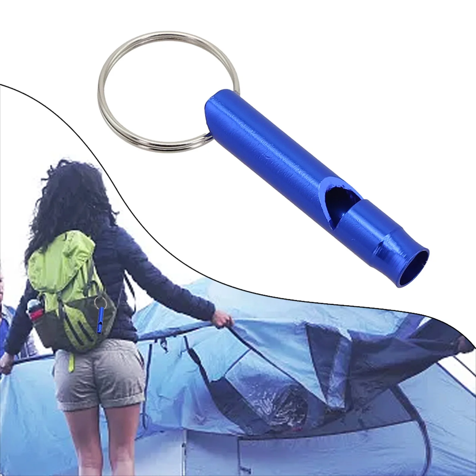 1 шт. металлический мини-свисток для выживания