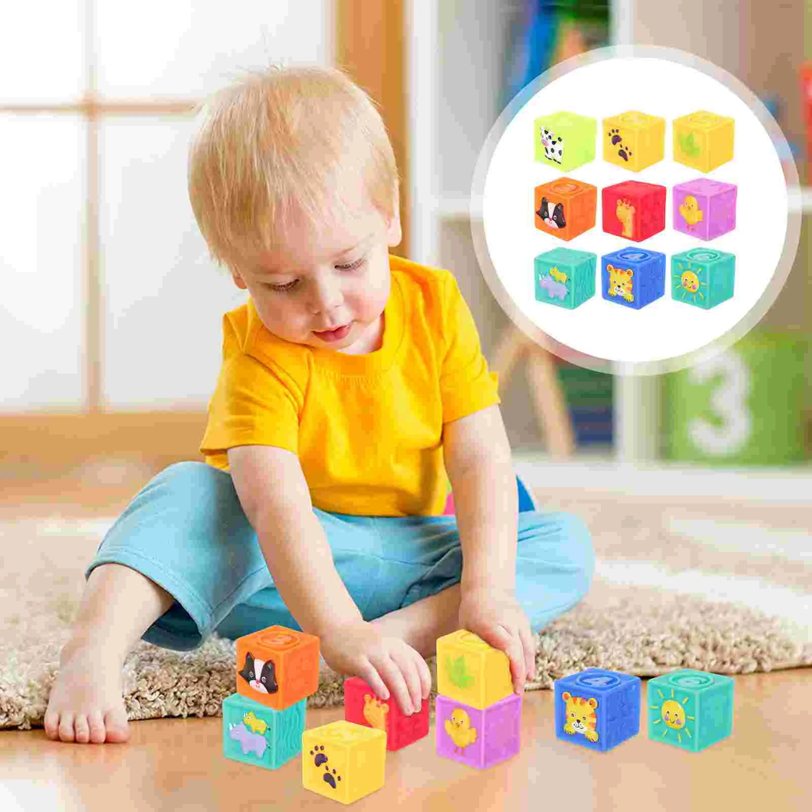

9pcs Building Block Toy Baby Building Blocks Game Toy Early Educational Toy