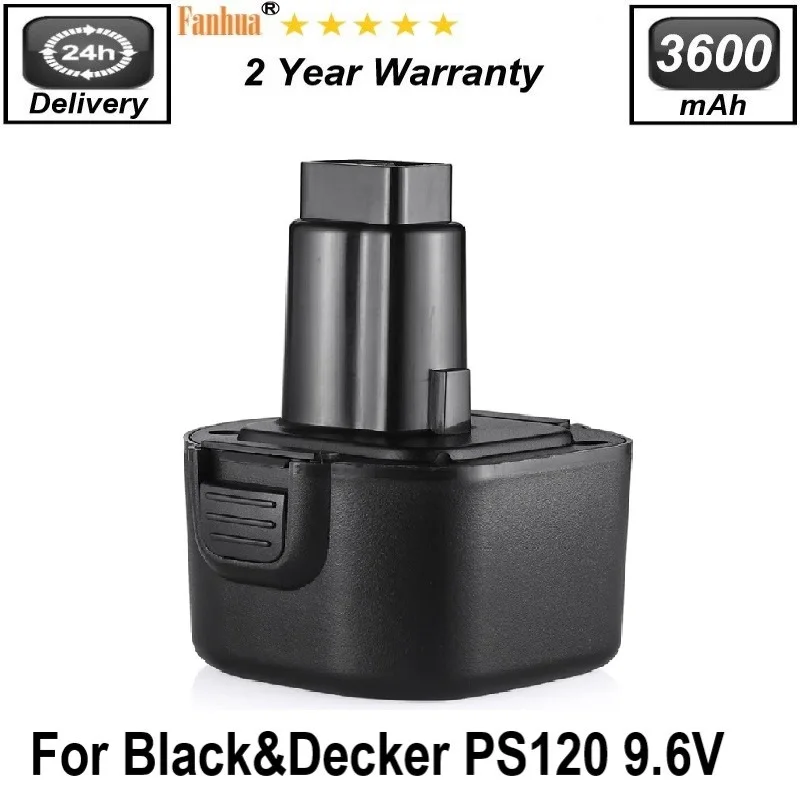 

Fanhua 9.6V 3600mAh PS120 power tool battery for Black&Decker BTP1056 A9251 PS120 PS310 PS3350 CD9600