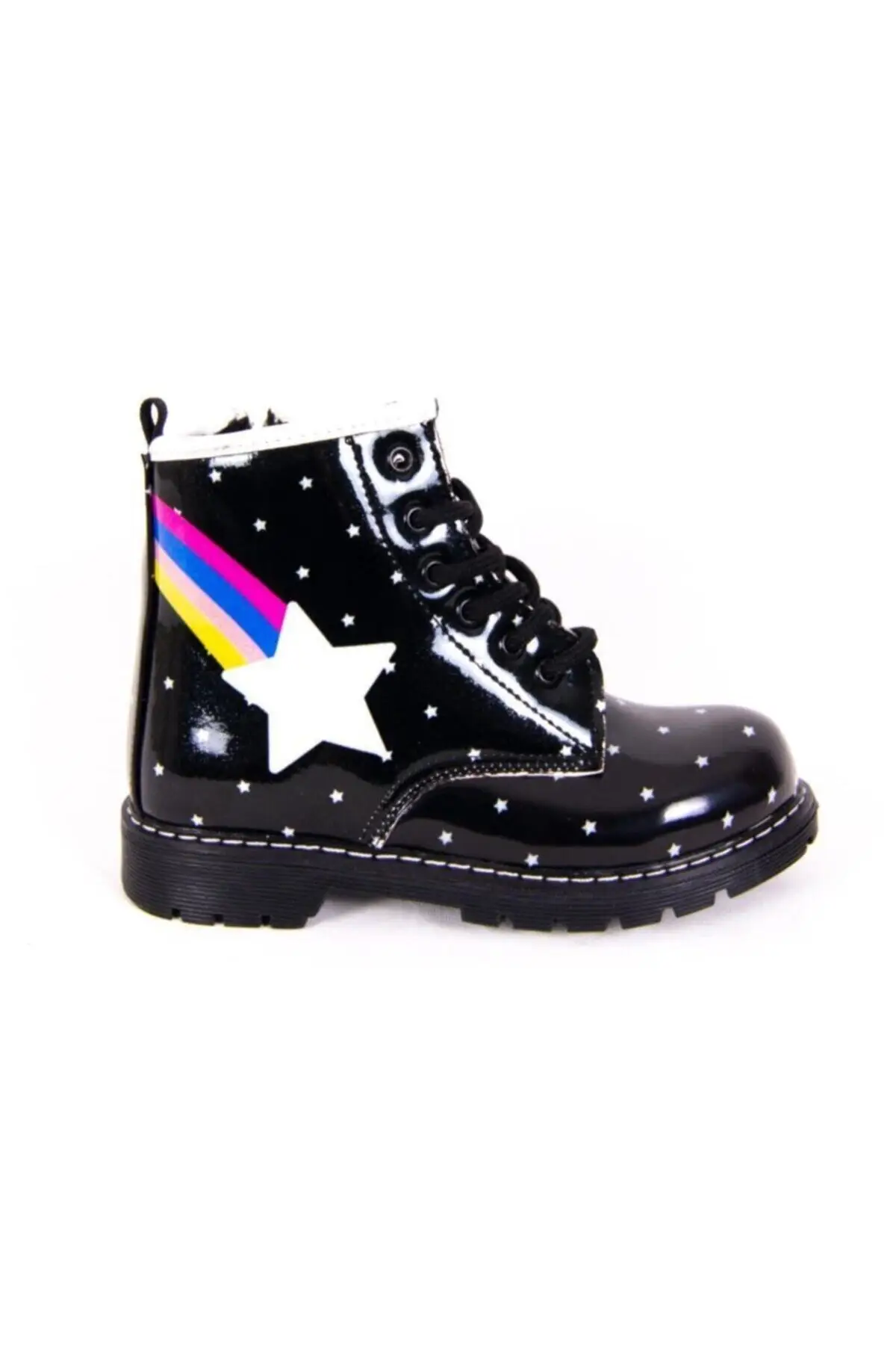 

Kid'S Boots Girl Kids Black Starly Japanned Leather Boots