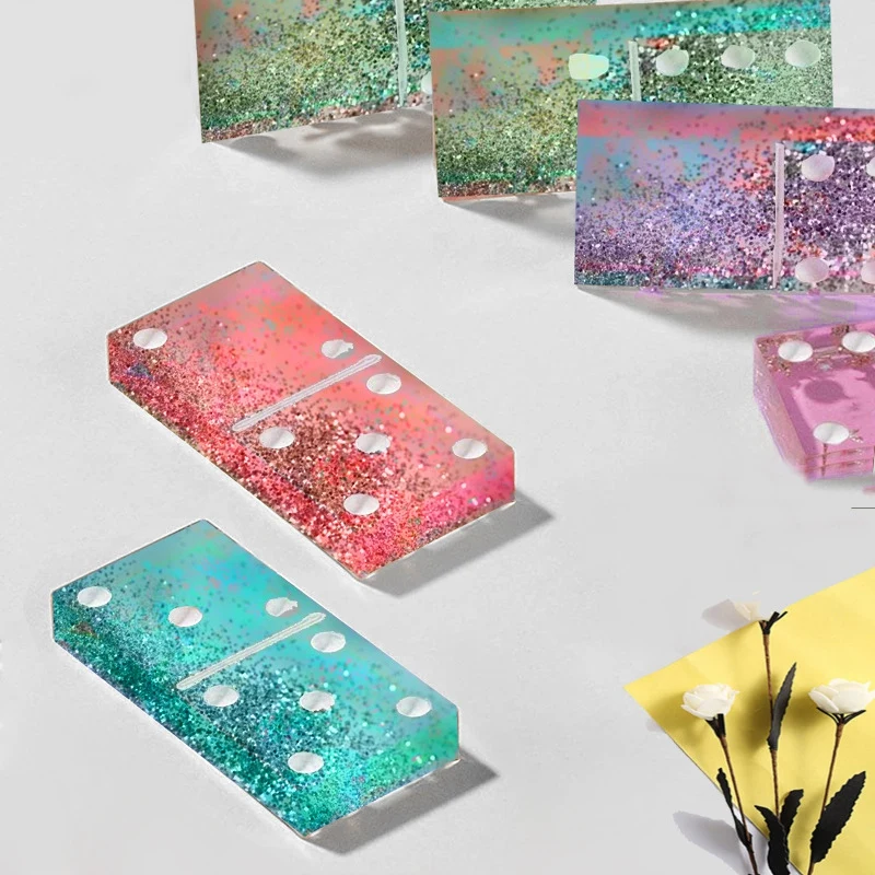 DIY кристаллическая клейкая форма домино Pai Gow бытовая творческая личность