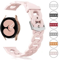 20mm 22mm ladys silicone strap for samsung galaxy watch 4 3 41mm 45mm wrist band bracelet s3 42mm 46mm active 2 gear watchband