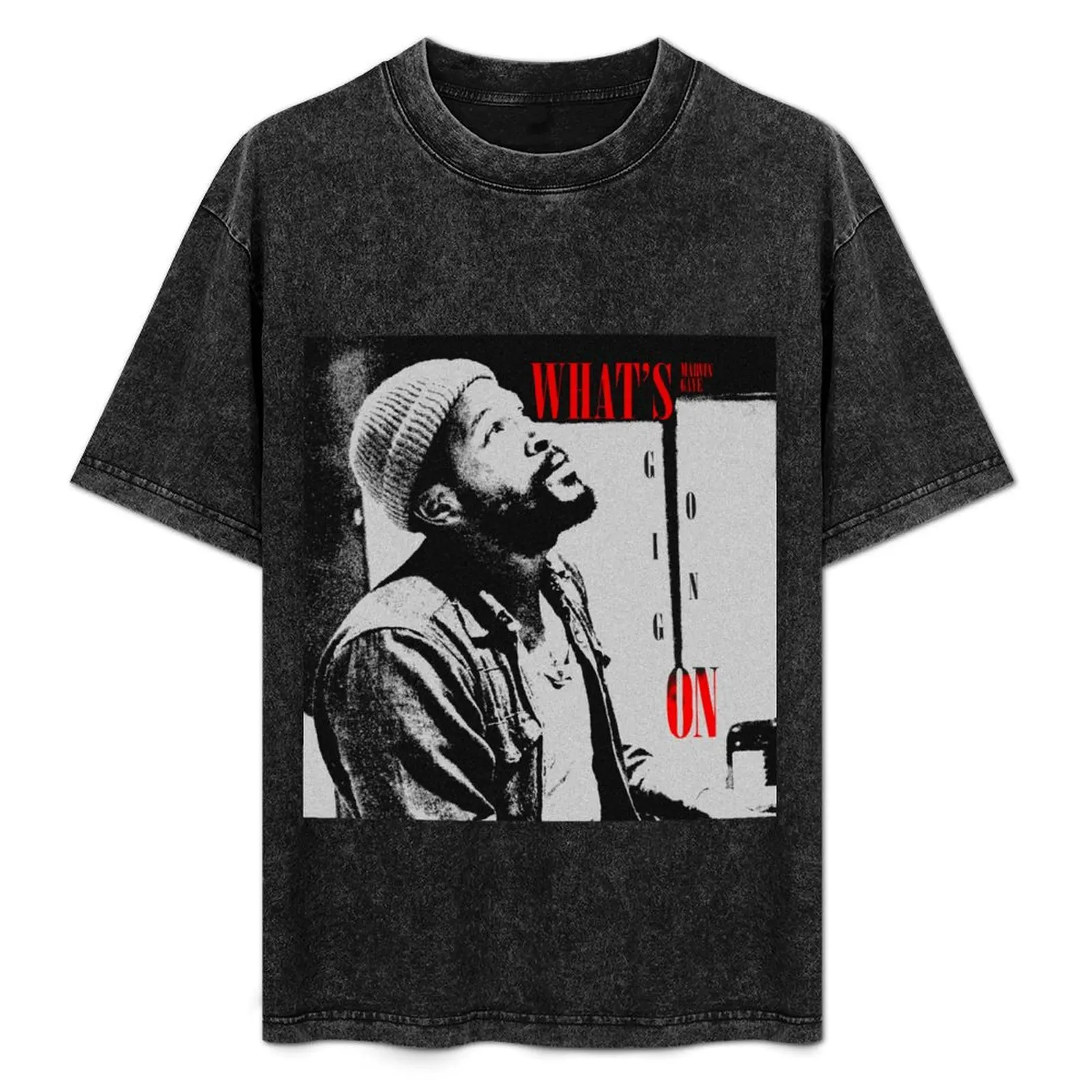Что going on - футболка Marvin Gaye большого размера с рисунком забавная мужские футболки