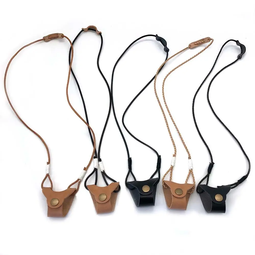 

Protection Cover Sunglasses Pouch Sunglasses Bags Hanging Neck Clip Glasses Lanyard Eyewear Cases Leather Glasses Bags