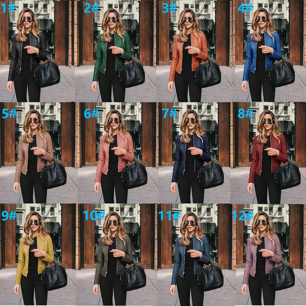 

Autumn And Winter Women's Fashion Leather Pu Blazer