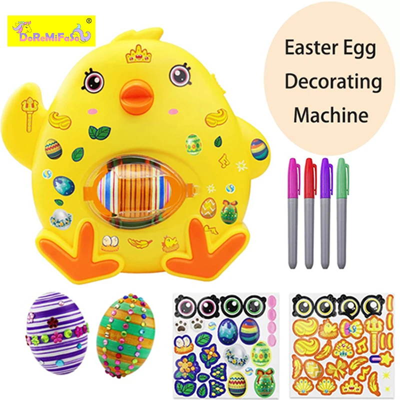 

New Easter Egg DIY Painter Decorating Set Christmas Painted Egg Spinner Machine Accessories Craft Educational Toy Coloring Kit