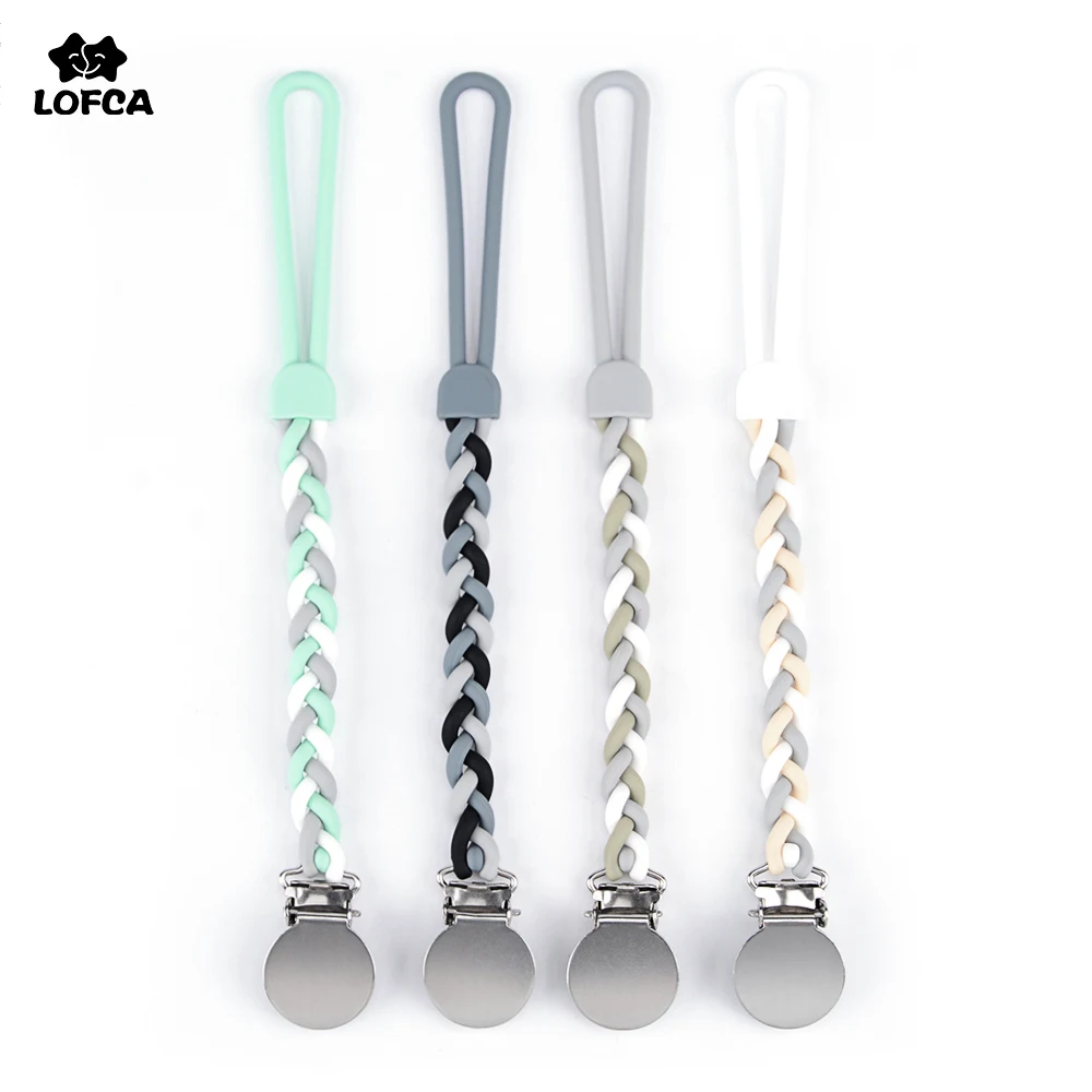 

Silicone Pacifier Chain Baby Handmade Pacifier Clips Holder Chain Plait Silicone Baby Teether Teething Chain Gift