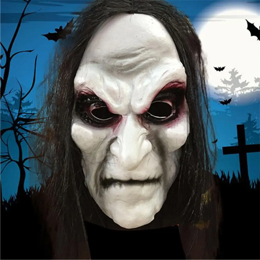 

1Pcs Dead Mask With Super Black Eyes Halloween Zombie Mask Ghost Festival Horror Mask Scary Halloween Mask Hilarious Prank Full