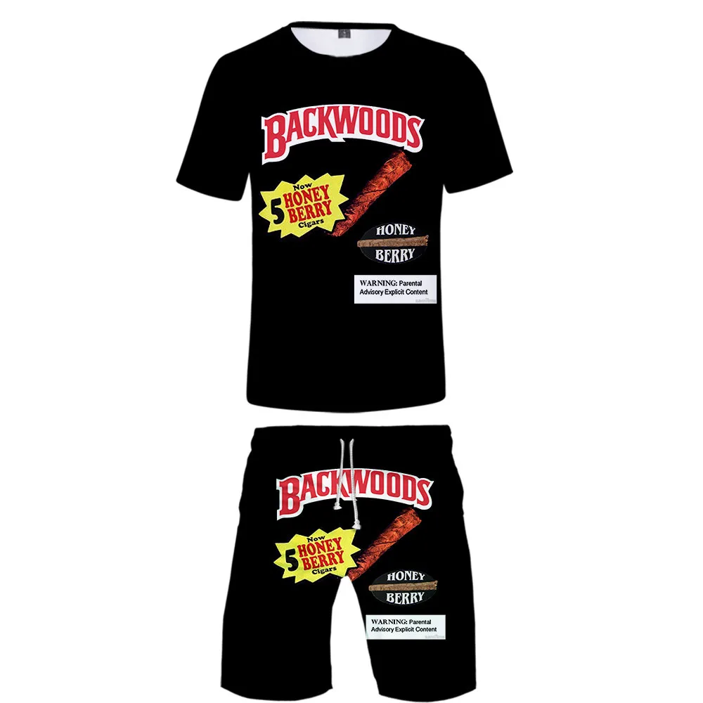 

Funny Foods Backwoods Honey Berry Two Pieces Sets Men 3D T Shirts+Shorts Suit Men Summer Tops Tees fashion Tshirt Men Clothing