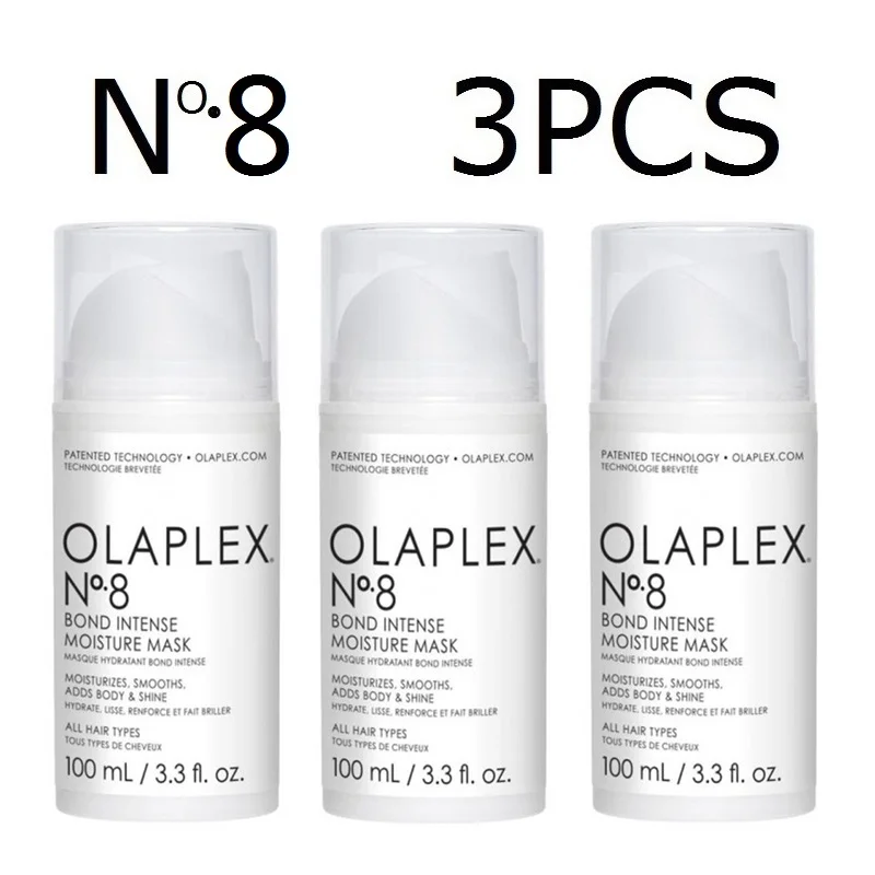 

3PCS Olaplex No.8 Bond Intense Moisture Mask 100ML Hair Care Cream Hair Repair Hair Treatment Hair Perfector No 1 2 3 4 5 6 7 8