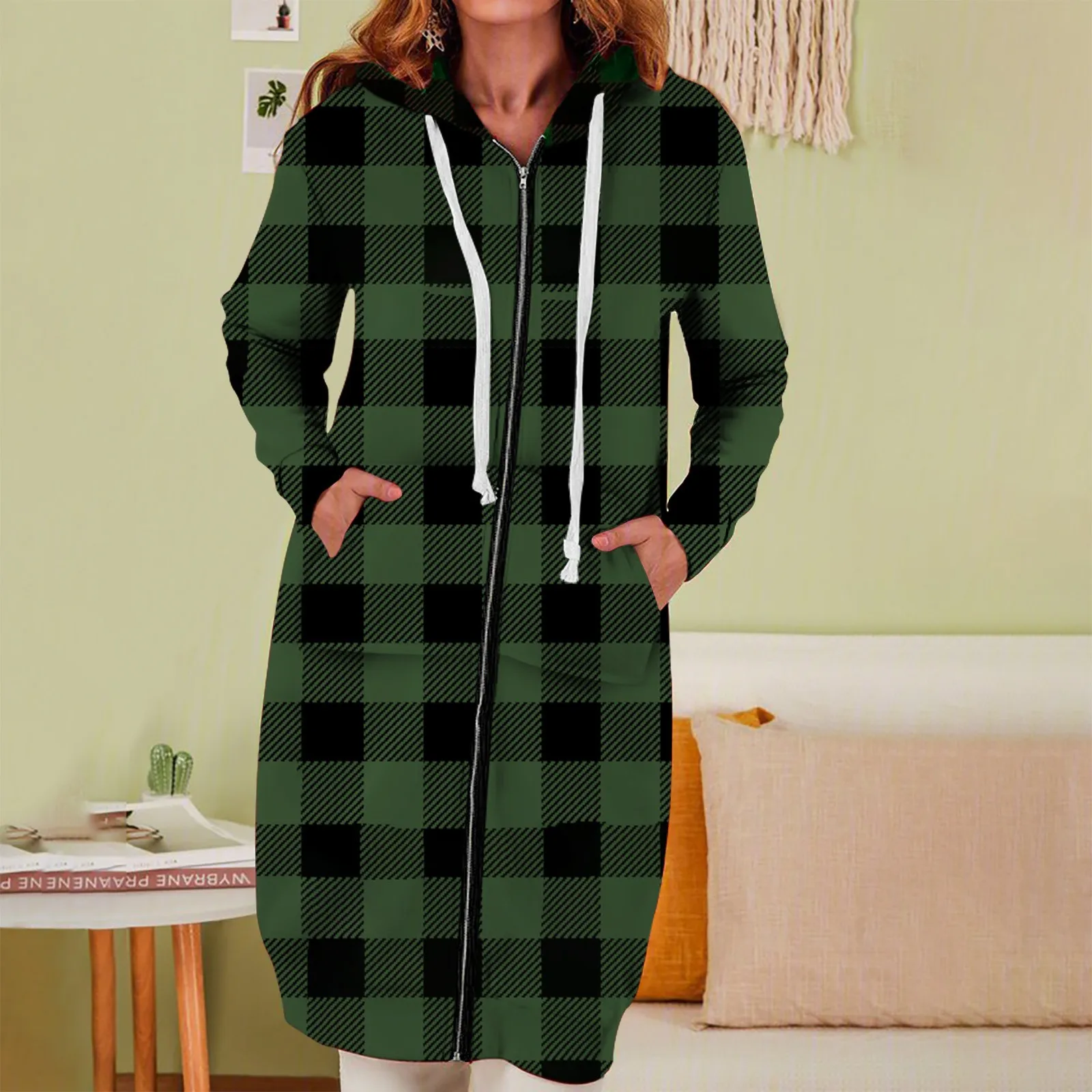 

Women Zipper Open Hooded Fleece Sweatshirt Long Coat Long Fleece Jacket Women Zip Jacket Women Lightweight Jacket Women Tall