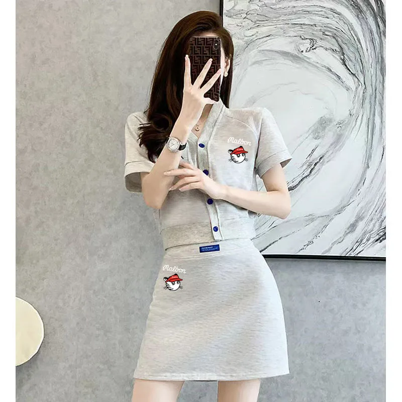 2023 Golf Shirt Golf Shorts Women's Golf Clothing New 2-piece Top + Skirt Women's Golf Clothing Golf Suit