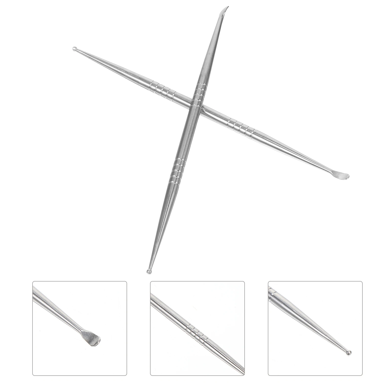 Ушной акупунктурный массажный зонд ручки для обнаружения аурикулы (серебристые)