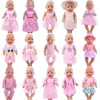 25 pink series dress clothes for baby 43cm 18 inch american doll girlsour generationbaby new born accessoriesgift for girls